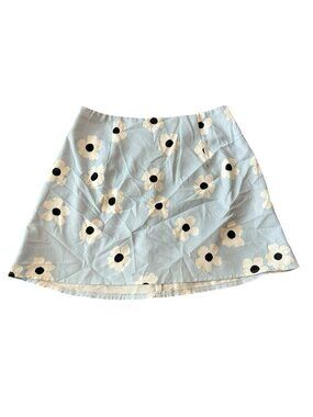 Y2K Princess Polly Shelly Sz 0 Mini Skirt Daisy Floral Baby‎ Blue Preppy READ